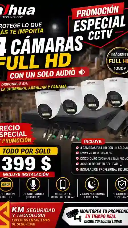 sistema análogo 4 cámaras
